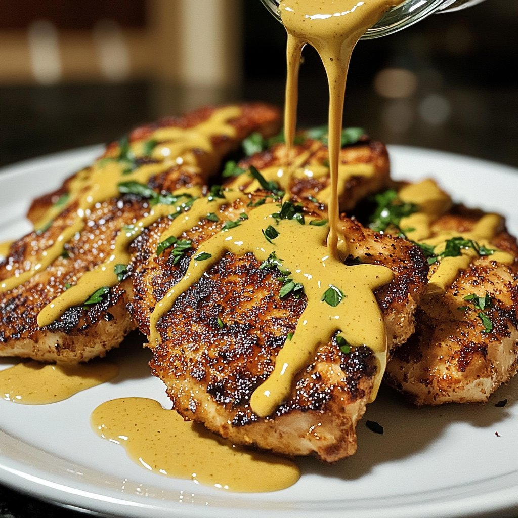 Hähnchenbrust mit Senfsauce