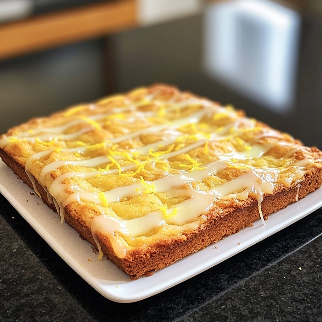Zitronenkuchen mit Zuckerguss