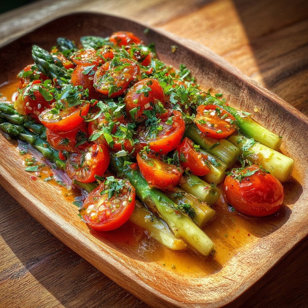 Grüner Spargel Mit Tomaten