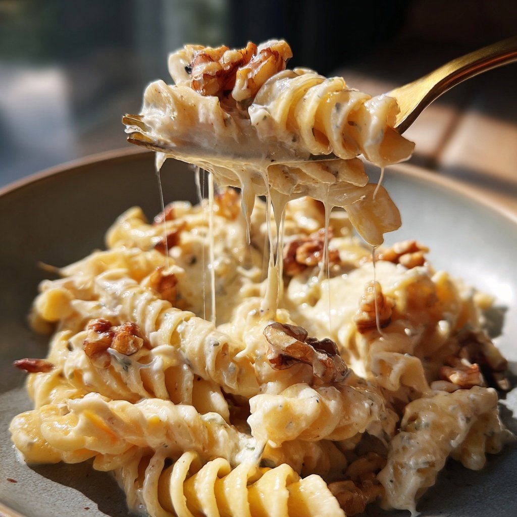 Pasta mit Gorgonzola und Walnüssen
