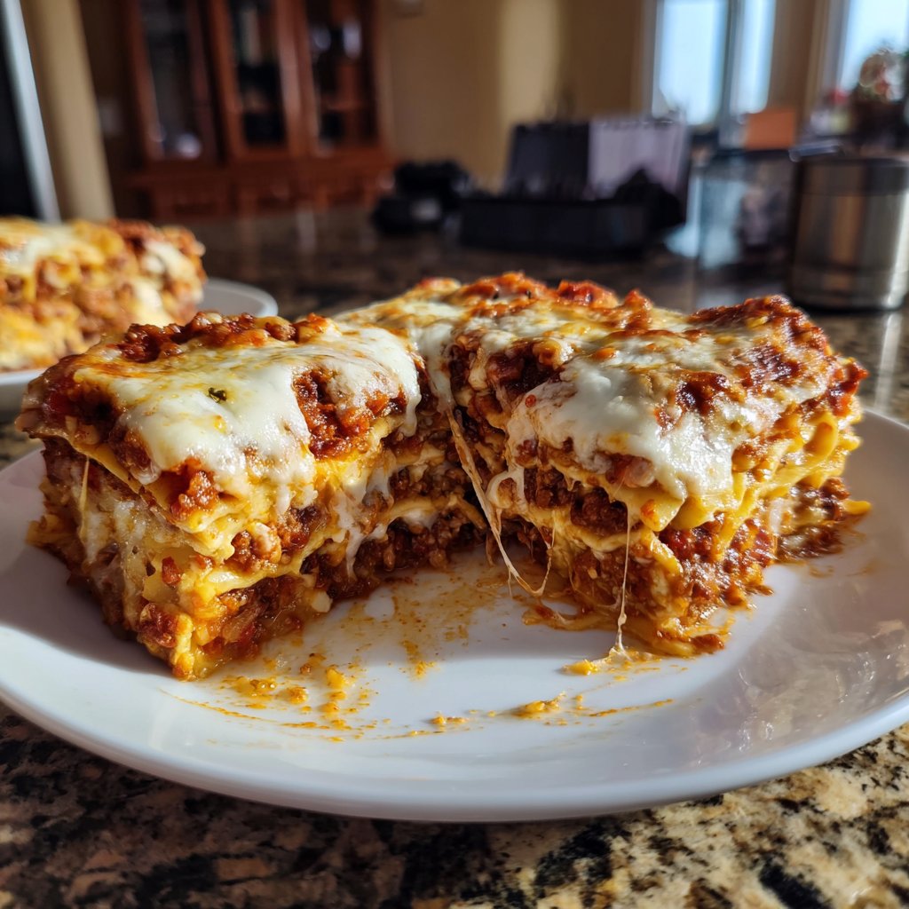 Lasagne mit Linsen-Tomatensauce