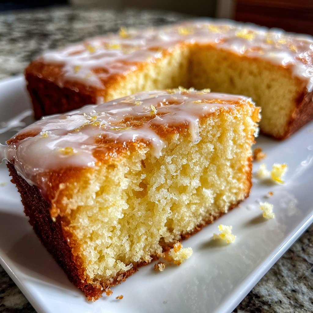 Zitronenkuchen mit Kokosglasur