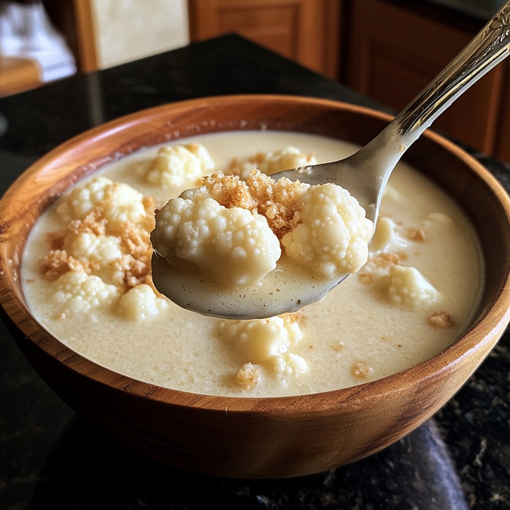Gesunde Blumenkohlsuppe für die Familie