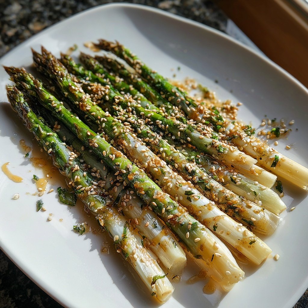 Grüner Spargel Mit Sesam