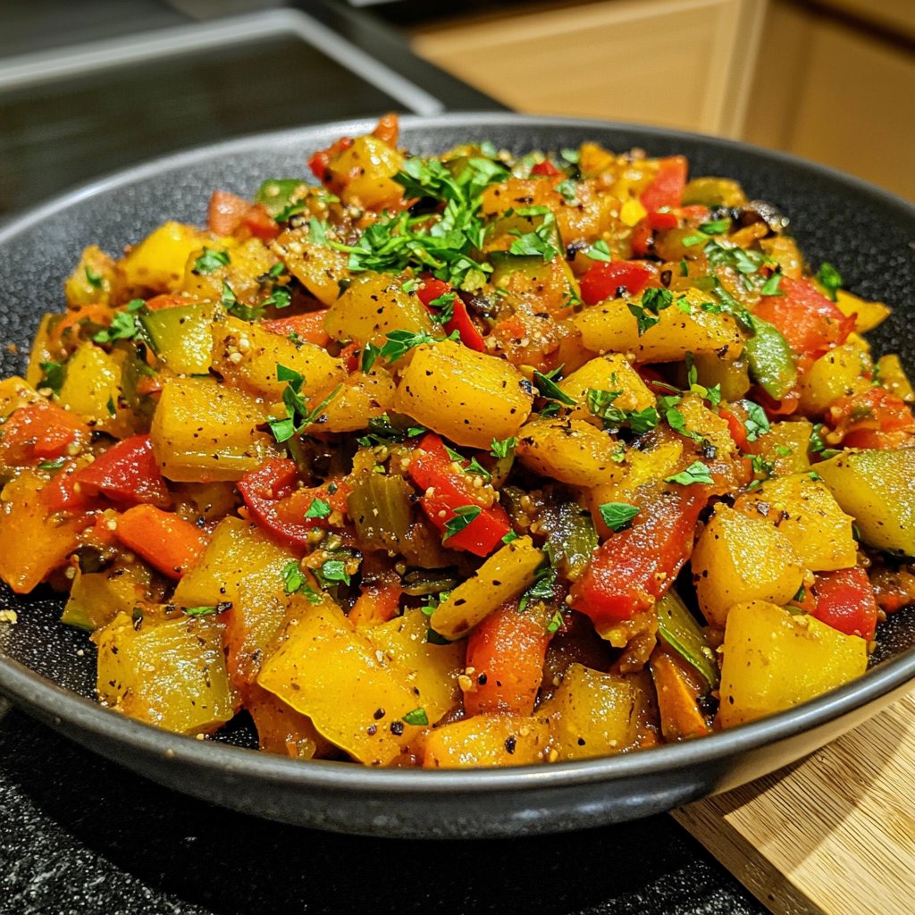 Gemüsepfanne mit Ingwer