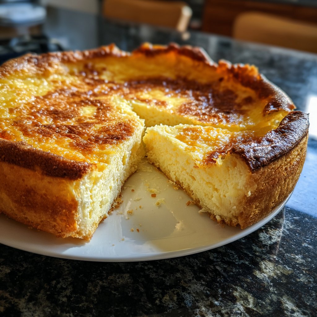 Käsekuchen mit Vanille und Zitronenabrieb