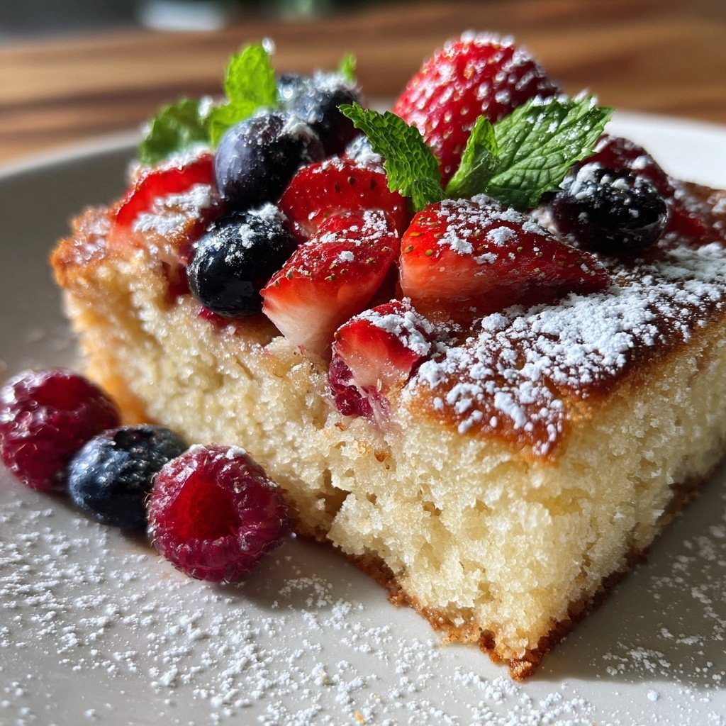 Blechkuchen mit Früchten der Saison