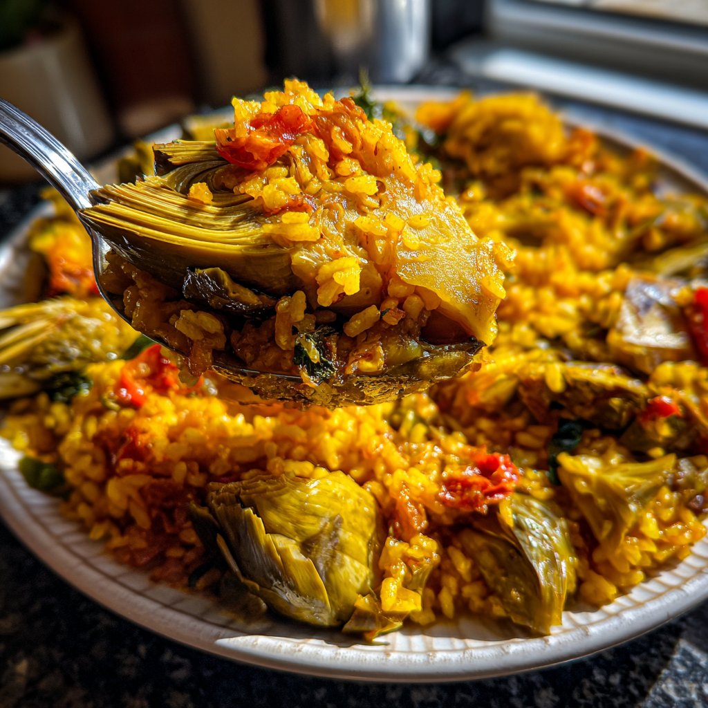 Paella mit Artischocken
