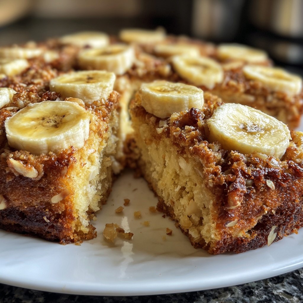 Bananenkuchen mit Nusskruste